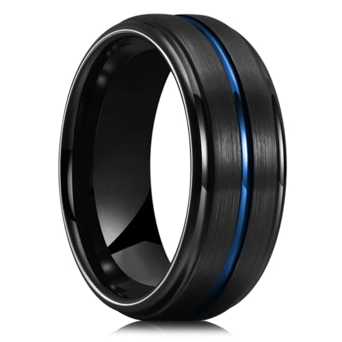 Ring Ringe Damen Bijouterie Herren Mode 8Mm Blauer Ring Für Männer Vintage Ring Männer Ehering Geschenk 13 Style35