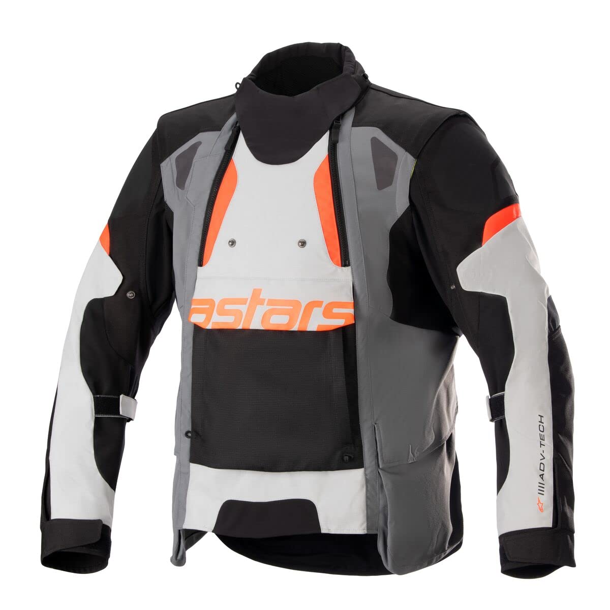 Alpinestars Halo Drystar Motorrad Textiljacke (Black/Grey/Orange,XXL)