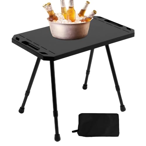 Xasbseulk Klappbarer Campingtisch | Tragbarer Campingtisch, Camping-Beistelltisch, Outdoor-Klapptisch zum Kochen, Picknick, Boot, Reisen, Garten, Terrasse, Essen, Grillen, Party