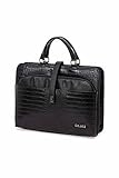 Cipo & Baxx Tasche Unisex Bag Laptop-Notebook Umhängetasche Aktentasche mit abnehmbare Tablettasche Accessuar CA143 Schwarz