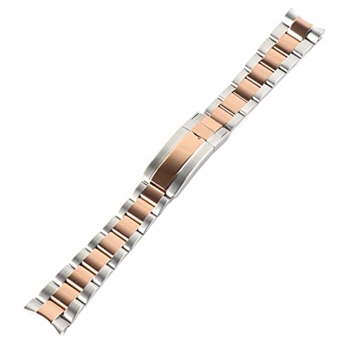 NEYENS Cinghia Edelstahl-Armband für Rolex-Armband, Untergehäuse, matt gebürstet, Armband, Sangle Band, Uhrenzubehör, Teile, Correa Glide Lock, 20 mm, 20 mm, Achat