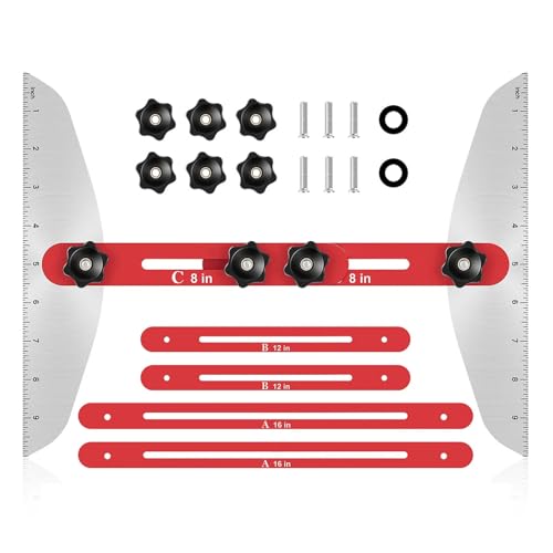 Treppenstufen-Messer für Treppenstufen, 25,4 cm bis 134,6 cm, multifunktionales Aluminium-Treppenstufen-Messwerkzeug