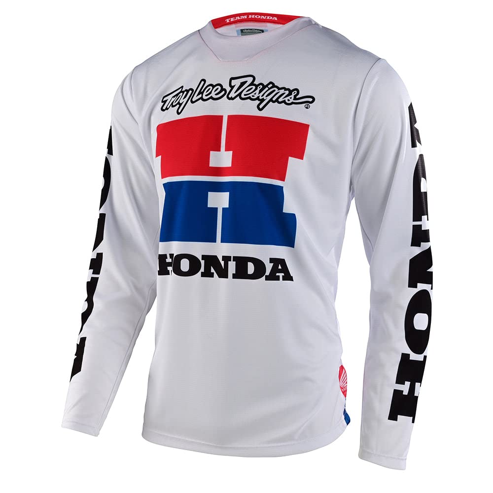 Troy Lee Designs GP RC 500 Motocross Dirt Bike Long Sleeve Jersey. Mens (White, LG)