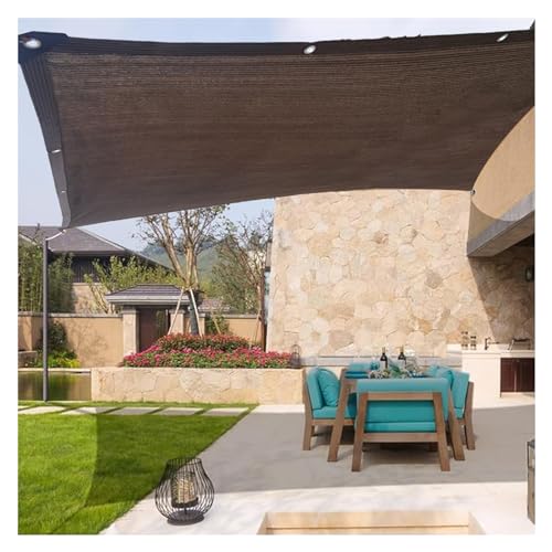 Schattentuch Rechteckig Privatsphäre Sonnenschutznetz Mit 90% UV-Schutz Und Ösen für Camping, Balkon, Carport, Verschiedene Größen VagxTbs(4X6m)