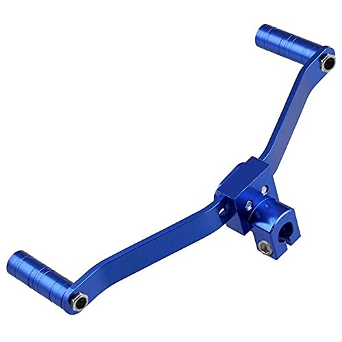 Skdvy Dirt Bike Klappbarer Schalthebel, Universal Motorradgetriebe Schalthebel Dual Head CNC Aluminium Motocross Motorradteile Kurze Bremskupplungshebel(Blue)