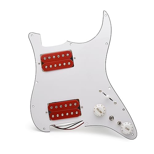 Humbucker Coil Splitting Schlagbrett HH Gitarre Schlagbrett E-Gitarre Schlagbrett Zwei Mit Humbuckern Beladene Vorverdrahtete Schlagplatte (Color : Crimson Pickups)