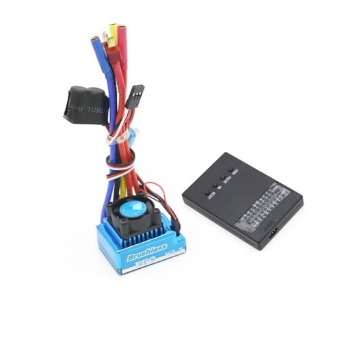 LSFWJP Wasserdichter 45A 60A 80A 120A bürstenloser ESC Elektrogeschwindigkeitsregler Staubdicht for 1/8 1/10 1/12 RC Car Crawler RC Bootsteil (Color : 80A with Card)