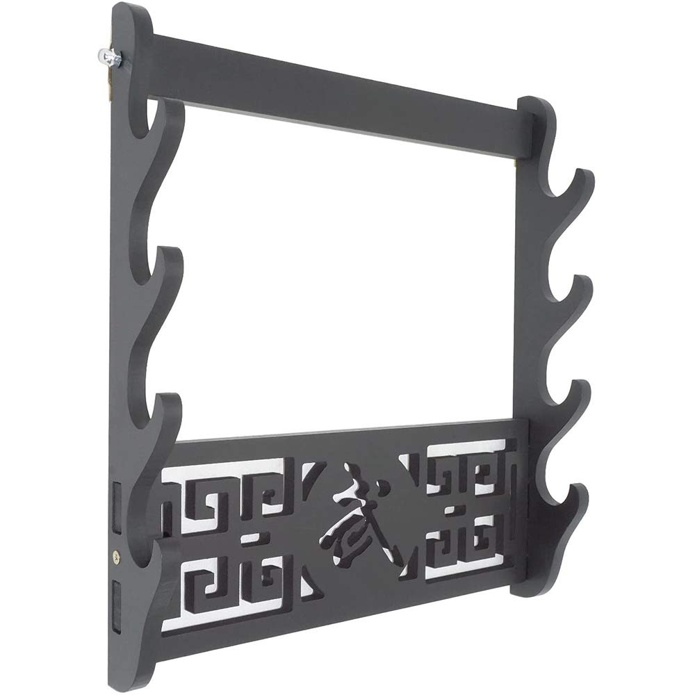 DUBTEDHOU Wandhalterung Schwert Rackck,Desktop Schwert Rack, Wandhalterung for Samurai-Schwerter, Schwerthalterung for Katana, Wakizashi und Standardschwerter, 4-stöckig