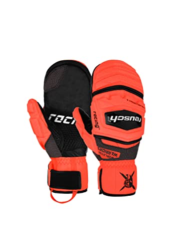 Reusch Unisex Fäustling Worldcup Warrior GS mit eingearbeitetem Fingerfutter 7809 black/fluo red, 10