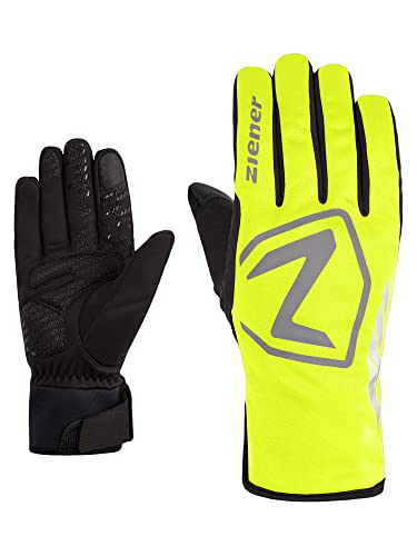 Ziener Herren DAQUA Fahrradhandschuhe, Winter |wasserdicht, Soft-Shell, gepolstert, Poison Yellow, 8