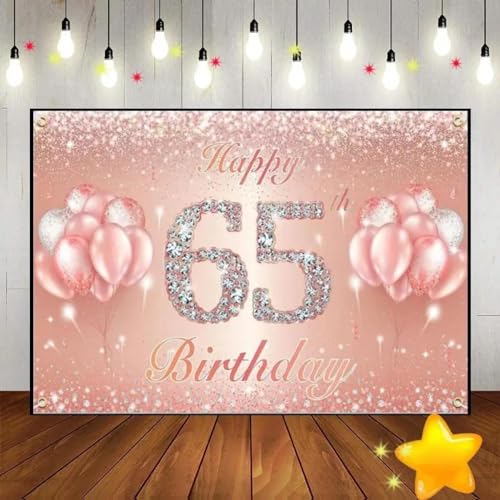 Alles Gute zum 65. 70. Geburtstag Prinz Foto Blumen Cust Hintergrund Dekoration Grün Bildschirman Smash Kuchen Blumen Special 240X180cm