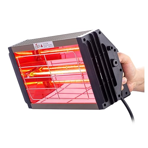 Lacktrocknungsmaschine, 1000W Autolack Aushärtung Trocknen Lampe Auto Körper Infrarot Lack Lampe Handheld Halogen Heizung Licht Kurzwellen Infrarot Lampe(Rose Gold(SC-001))