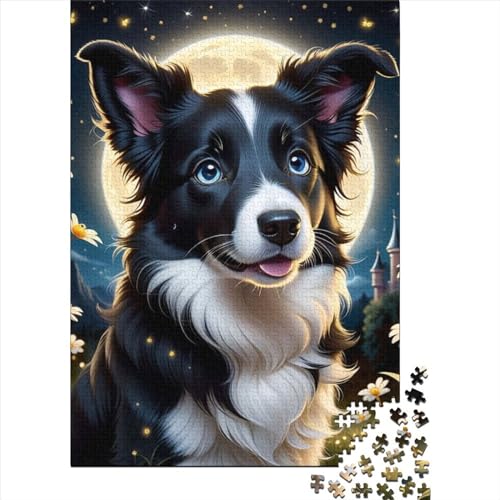 Holzpuzzle für Erwachsene mit Tier-Fantasie-Hund, 1000 Teile, Puzzle für Erwachsene, Teenager, Entspannungspuzzle, Spiele, Denksportaufgaben (Größe: 75 x 50 cm)