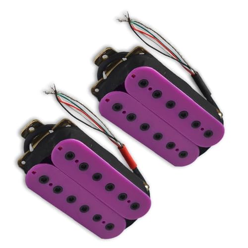 E-Gitarre Humbucker Coil Split Purple Pickup 12 verstellbare Sechskantschrauben für 6-saitige Gitarre Single-Coil-Tonabnehmer