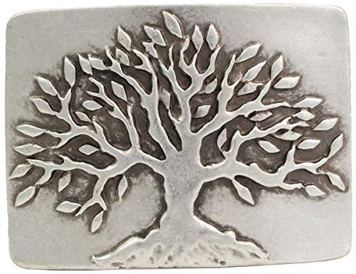 BELTINGER Gürtelschnalle Tree of Life 4,0 cm | Buckle Wechselschließe Gürtelschließe 40mm Massiv | Wechselgürtel bis 4cm | Altsilber