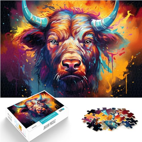 Spielzeug-Puzzle Buffalo Puzzles 1000-teiliges Holzpuzzle, jedes Teil ist einzigartig – anspruchsvolles, unterhaltsames Spiel für die ganze Familie, 1000 Teile (50 x 75 cm)