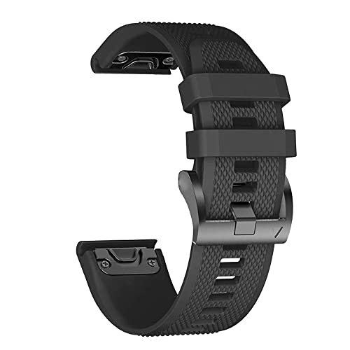 BANDKIT 22 x 26 mm Silikon-Smartwatch-Armband für Garmin Fenix 7 7X 5/5X Plus 6/6X Pro Enduro Armband Schnellverschluss-Armbänder Correa, 22mm Fenix 5 5Plus, Achat