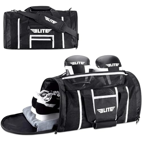 Elite Sports Unisex-Erwachsene BJJ Netz-Seesack, schwarz, Large