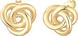 Elli, Ohrringe Stecker Knoten Knot Basic Klassisch 925 Silber in gold, Schmuck für Damen 2