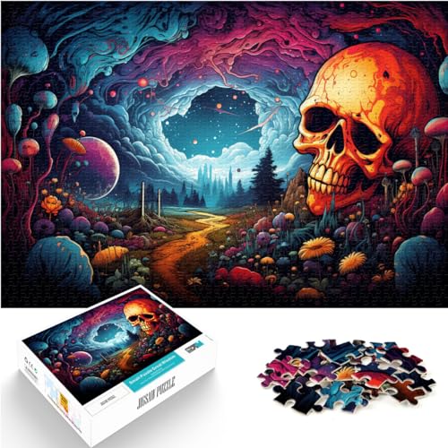 Puzzles als Geschenke, psychedelische, farbenfrohe Landschaft, Puzzles 1000 Teile, Holzpuzzles für anspruchsvolle Puzzlespiele und Familienspiele, 1000 Teile (50 x 75 cm)