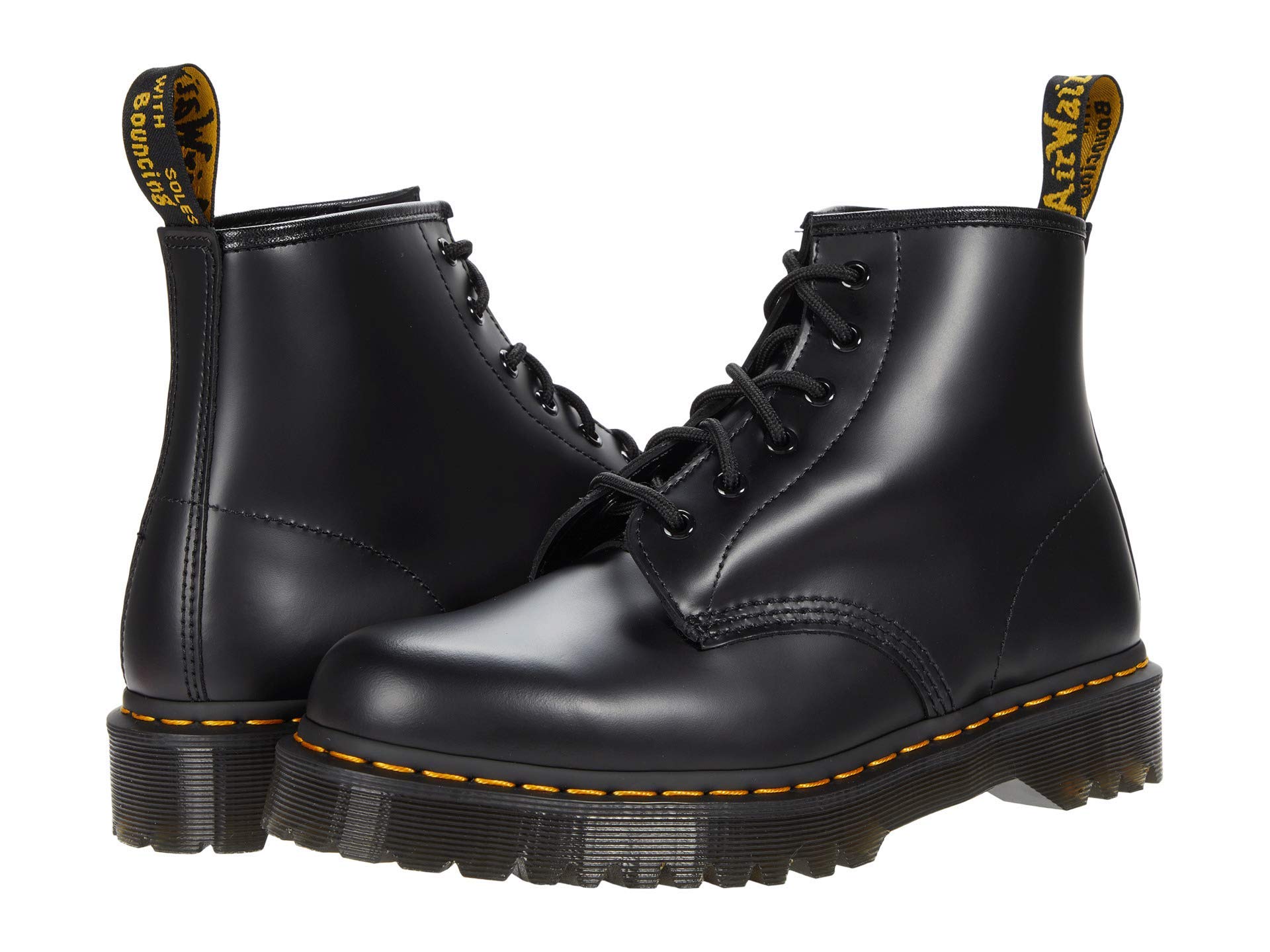 Dr. Martens 6 Eye Boot Springerstiefel, Black Smooth, 42 EU