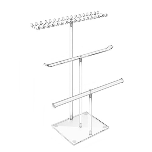 Zkydhbd Mehrstufiger Stabiler Acryl Schmuckhalter Transparentes Präsentationsregal Für Halsketten Ohrringe Und Armbänder Heimorganisation