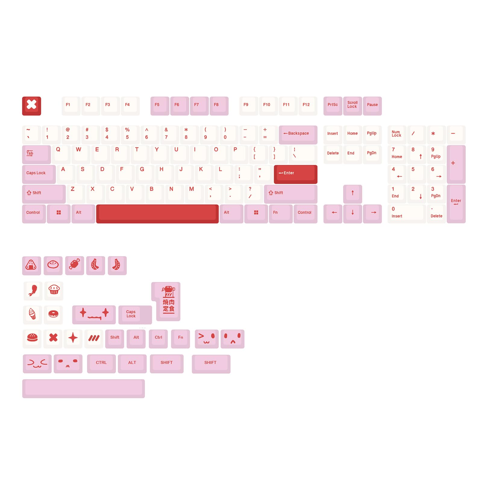 Keycaps 133 PCS RIM Theme DyeSublimation Keycap Set CherryProfile for Girls Mechanical Keyboard