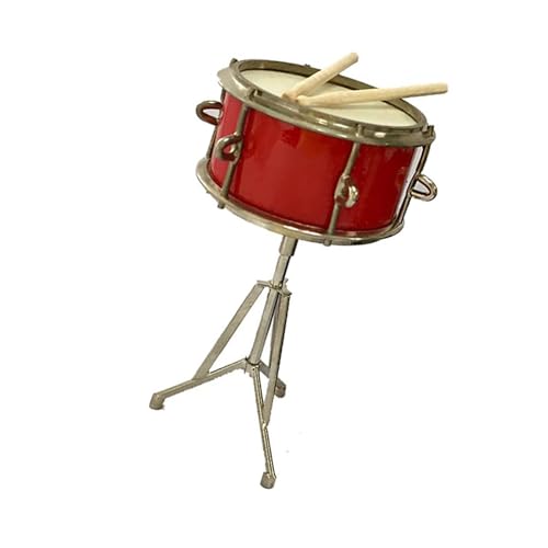 9 Cm Miniatur-Snare-Drum-Modell, Mini-Musikinstrumenten-Zubehör, 9 Cm Können Nicht Gespielt Werden Musikinstrumente Miniatur (Color : 02)