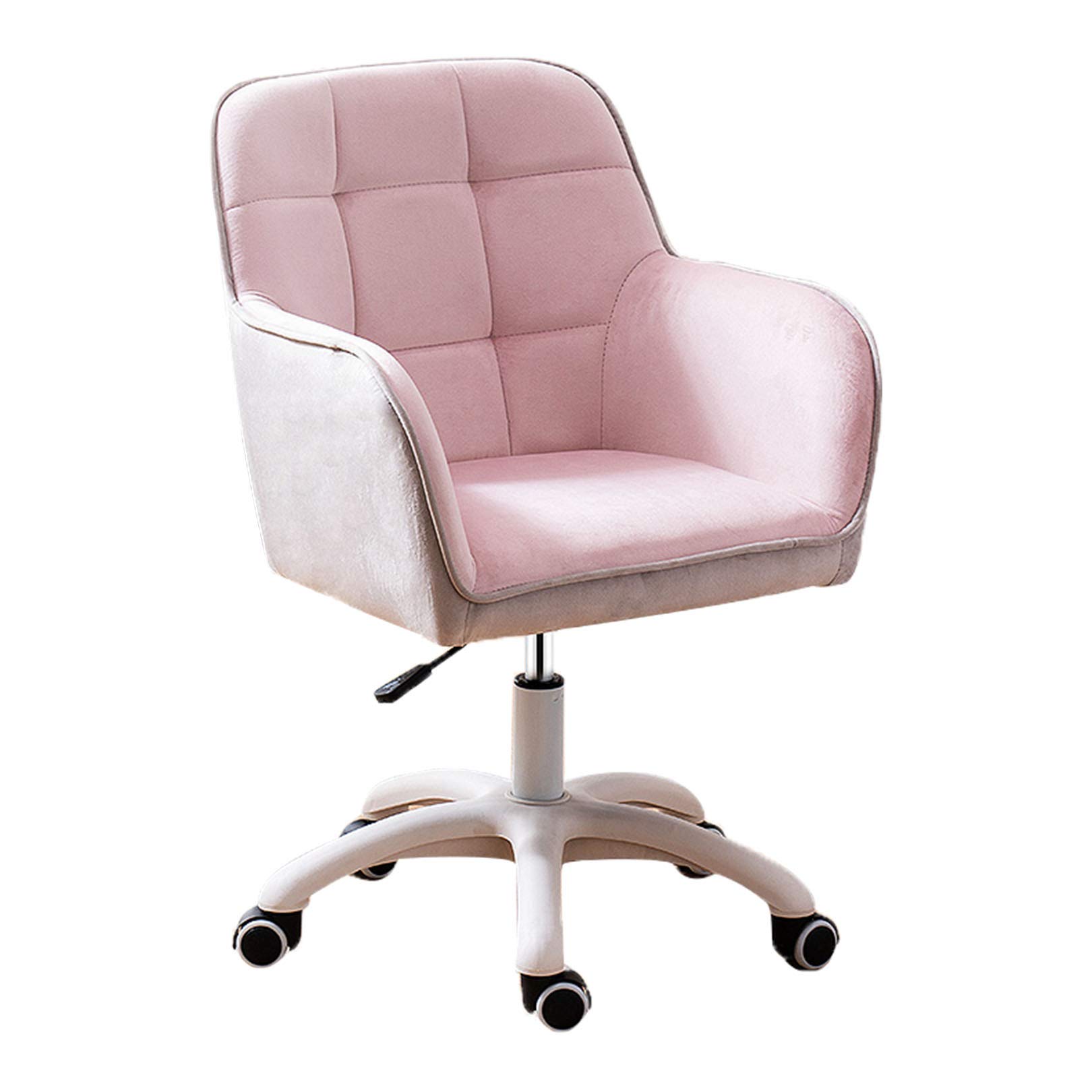 Drehbarer Schreibtischstuhl, ergonomischer Bürostuhl, Computerstuhl mit mittelhoher Rückenlehne aus Samtstoff, Drehstuhl für das Home-Office, einstellbare Höhe: 42–52 cm für den Home-Office-Stuhl