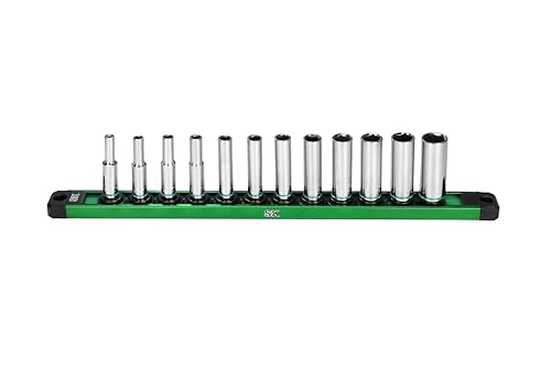 SK Tools 1/4-Zoll-Antrieb, 12-teilig, 6-kant, tief, metrisch, Chrom-Steckschlüsselsatz