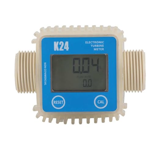 Durchflussmesser, 1pc K24 Digitale Die-sel Öl Kraftstoff Meter Gauge Turbine Meter for Chemikalien Flüssigkeit Wasser Ultraschall Heißer In industriellen Kommerziellen(Blue Horizontal)