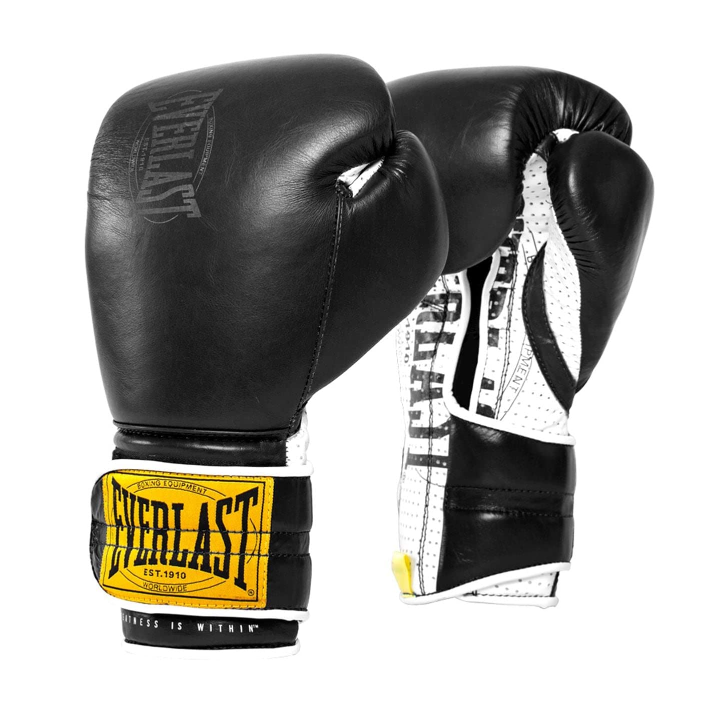 Everlast Unisex- Erwachsene Boxhandschuhe 1910 Sparring Glove Trainingshandschuhe, Schwarz, 14oz