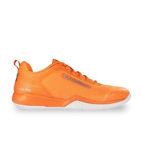 Salming Viper Pro Indoor Handballschuhe Hallenschuhe Sportschuhe orange/Silber/weiß 1234060-3312 (Orange, EU Schuhgrößensystem, Erwachsene, Numerisch, M, 38 2/3)