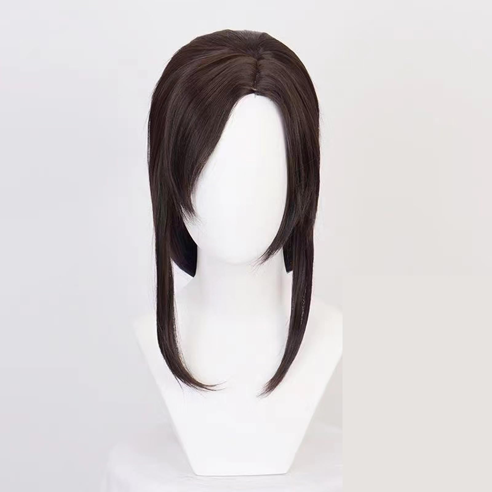 WCCNKK Final Fantasy VII Tifa Lockhart Cosplay Perücke + Perückenkappe, Langes Schwarzes Haar, Geeignet Für Halloween, Party, Karneval, Halloween-Dekorationszubehör, Anime-Geschenk,Braun