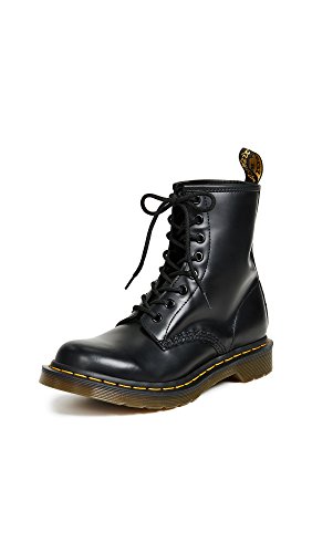 Dr. Martens 1460 Damen Glattleder 8 Ösen Stiefel Springerstiefel, Schwarz glatt, 39 EU