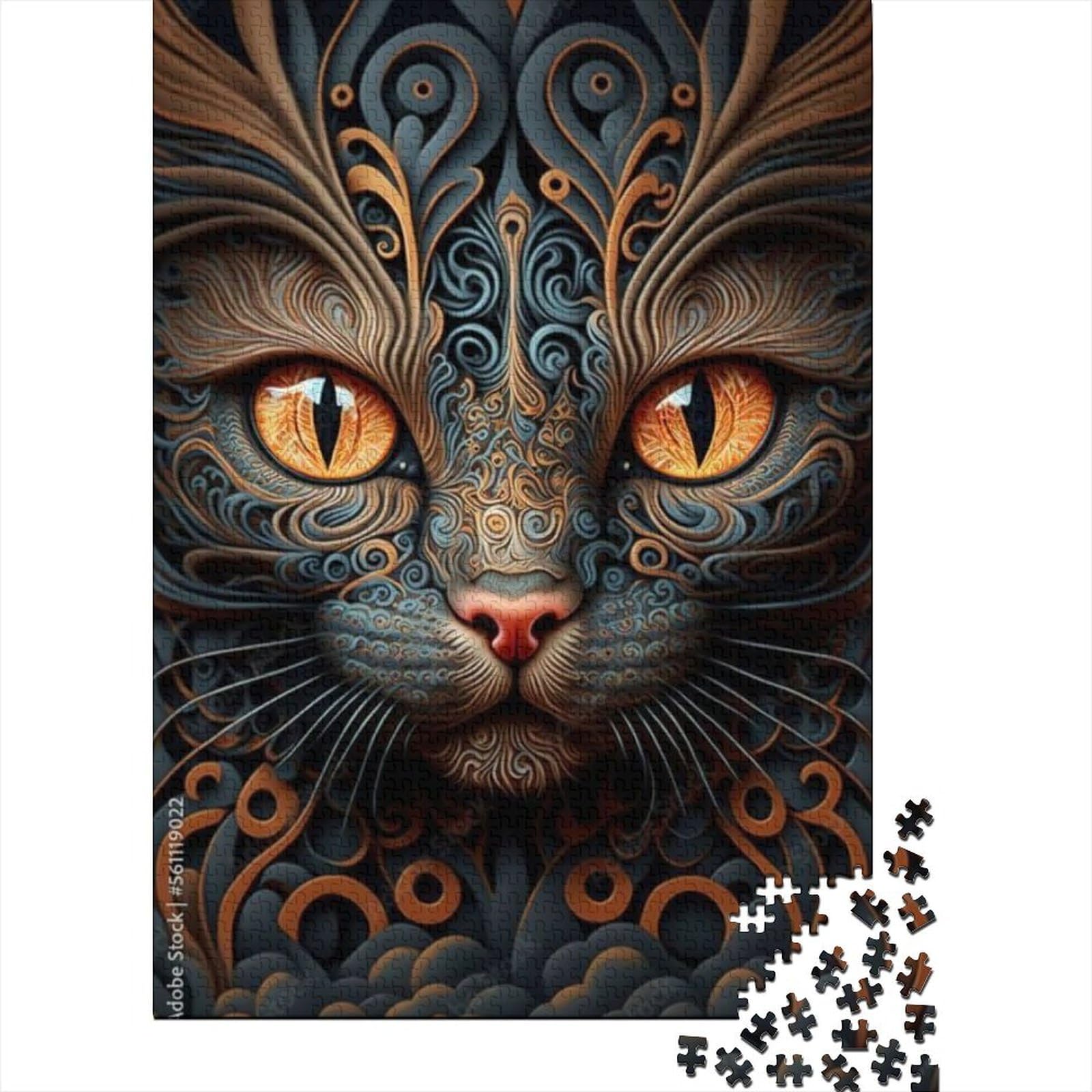 1000-teiliges Puzzle für Erwachsene Teenager, süße Katze für Erwachsene, Puzzles mit 1000 Teilen, Puzzles für Erwachsene, Lernspiel, Herausforderungsspielzeug (Größe: 75 x 50 cm)