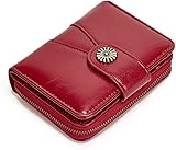 VSULZVNU Damen-Geldbörse, kurze Handbrieftasche, multifunktionaler Kartenhalter, PU-Leder, einfarbig, Münzbörse (Farbe: C, Größe: 12 x 10 cm), A, 12*10cm