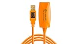 Tether Tools USB-Kabel USB 2.0 USB-A Stecker, USB-A Buchse 5.00m Orange Aktiv mit Signalverstärkung