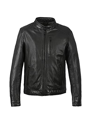 Oakwood Herren Agent Lederjacke, Noir, XL