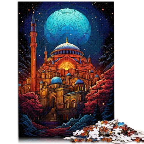 Spielzeug-Puzzle Türkei Hagia Sophia Puzzle für Erwachsene 1000 Teile Holzpuzzle Spaß für zu Hause Aktivitäten, Geburtstagsgeschenk, Reisegeschenke, 1000 Stück (50 x 75 cm)