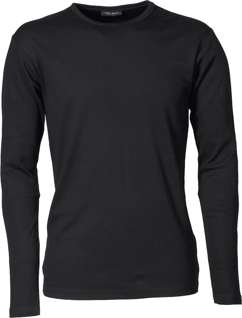 TJ530 Herren Longsleeve Interlock T-Shirt Langarm, Farbe:black;Herrengrößen:L L,Black