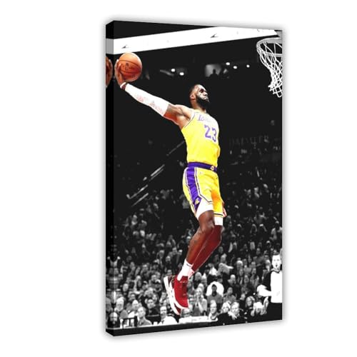 biegzc Bedruckbares Poster auf Leinwand, Motiv: Lebron James, Schlafzimmerdekoration, Landschaft, Büro, Raumdekoration, Geschenk, 20 x 30 cm