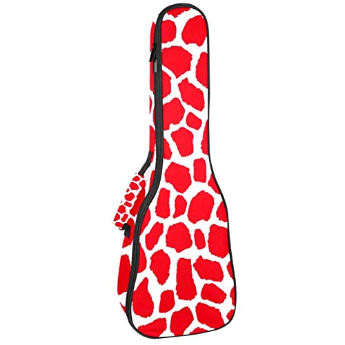 Ukulele Koffer Rote Giraffe Ukulele Tasche 23 Zoll 10Mm Gepolsterte Für Sopran Tenor Konzert Ukulelen