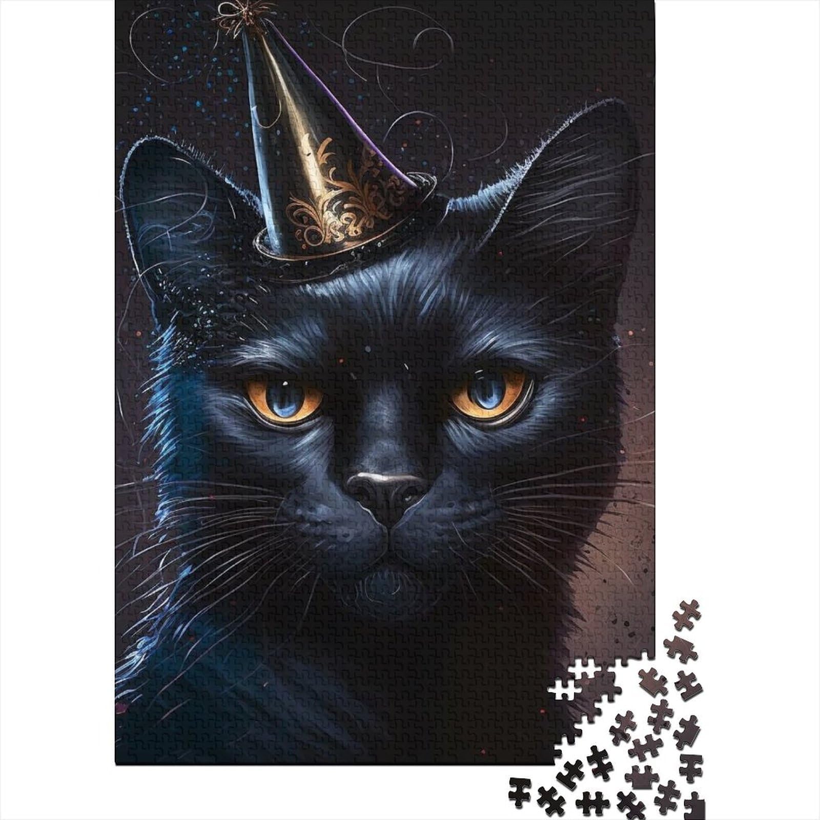 1000 Teile für Erwachsene, schwierige Puzzles, Kunst, bunte Katzen, Holzpuzzles für Teenager, Geschenke, Holzpuzzles für Erwachsene und Teenager, 75 x 50 cm