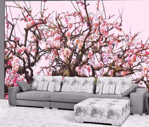 Pfirsichbaum Rosa Pfirsich 3D Tapete Poster Restaurant Schlafzimmer Wohnzimmer Sofa TV Dekorative Wand-350cm×256cm