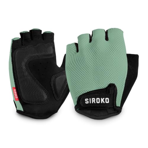 SIROKO Aero Fahrradhandschuhe, Dunkelgrün, Militärgrün, für Herren und Damen, Militärgrün, M