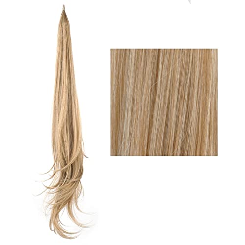 Pferdeschwanz Haarteil 32-Zoll-lange geschichtete Pferdeschwanz-Kunsthaarverlängerung Blonder Pferdeschwanz Flexibles Haar Pferdeschwanz-Haarteile Pferdeschwanz Haarverlängerung(Color:27613)