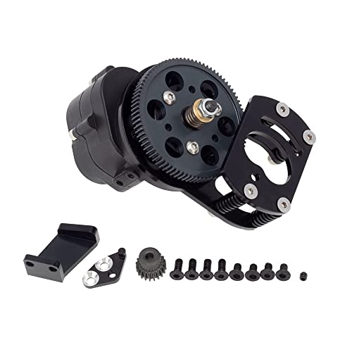 Yunnaty Metall R3 Einzel Geschwindigkeit ​​Getriebe mit Motor Getriebe Halterung für 1/10 RC Crawler Auto D90 II D110 Gelande 2,B