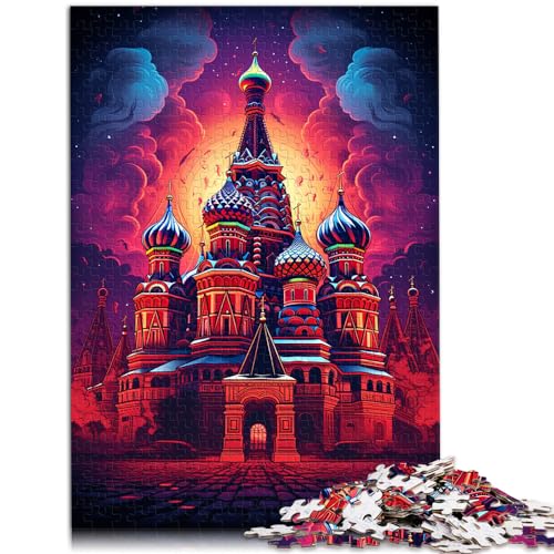 Puzzle Russland Rotes Quadrat 1000-teiliges Puzzle Holzpuzzle Familienspiel zum Stressabbau Schwieriges Herausforderungspuzzle 1000 Teile (50 x 75 cm)