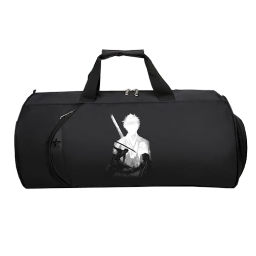 BL.EA.CH Reisetasche Klein, Wasserabweisend Sporttasche mit Schultergurt, Weekender Tasche Herren Damen Flugzeug(Black 2)